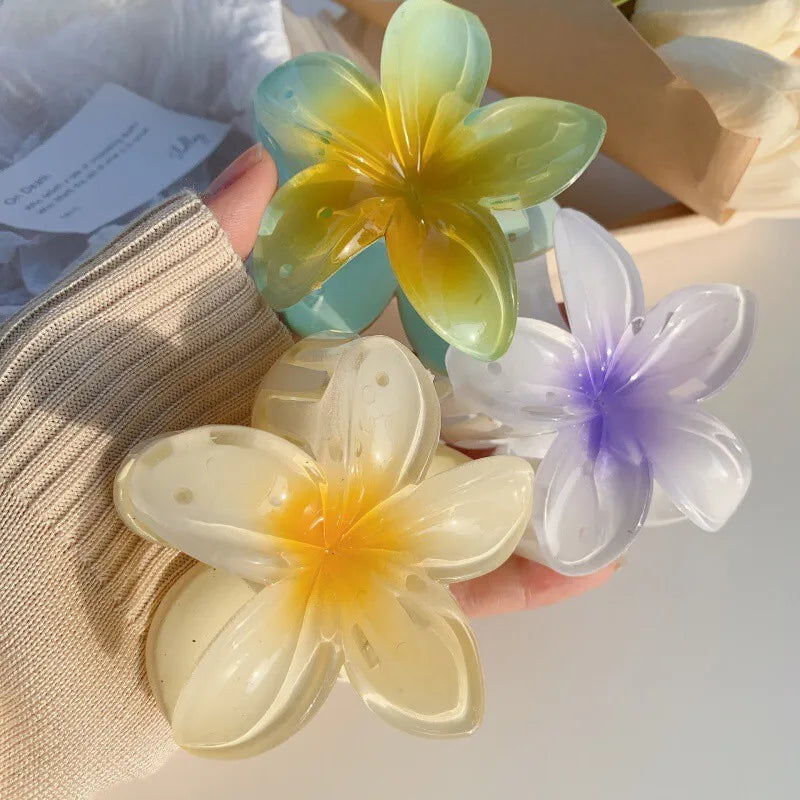Hawaiian Gradient Hair Clips Flower Beach Vacation Style - Smarsty