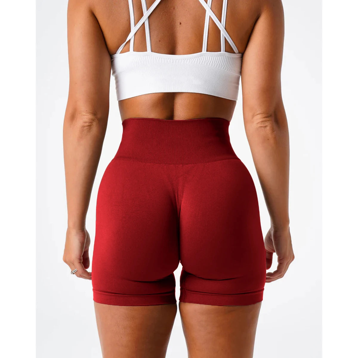TKITK Spandex Solid Seamless Shorts Women Soft Workout Tights Fitness Yoga Pants Gym tight pants leggings cycling shark pants