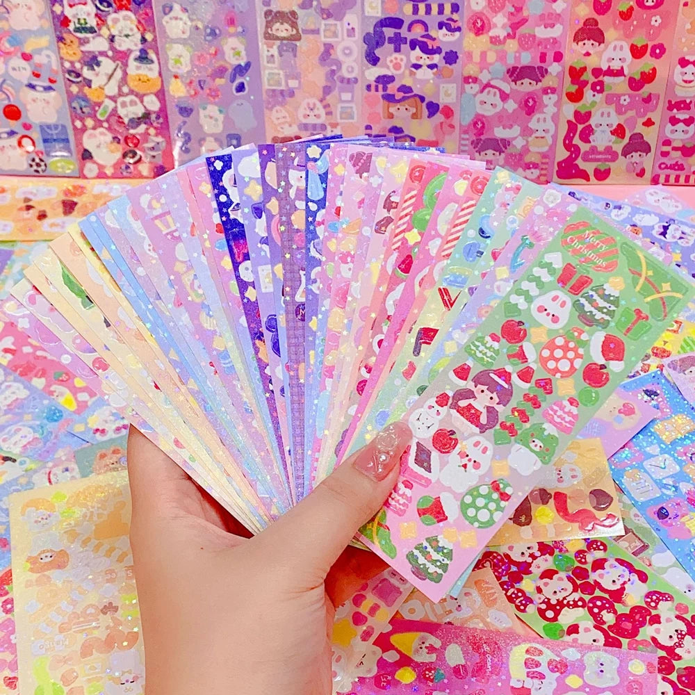200p Kawaii Stickers for Kids Cute Stationary Aesthetic Diary Decoration Art Supplies Stickers for Scrapbooking Lot Korean Paper - Smarsty