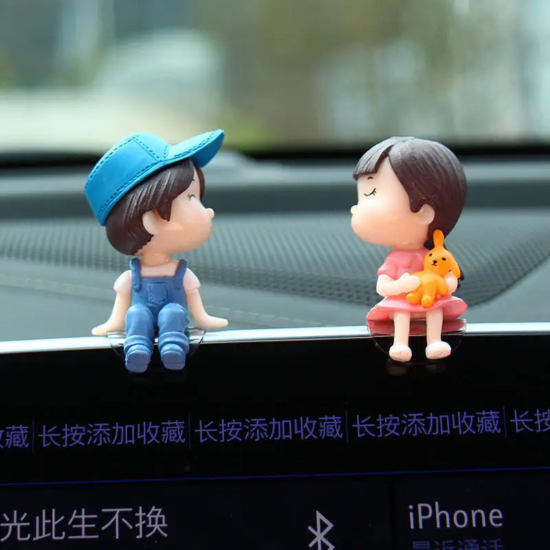 Cute Couple Car Ornament Balloon Figurine For Dashboard - Smarsty