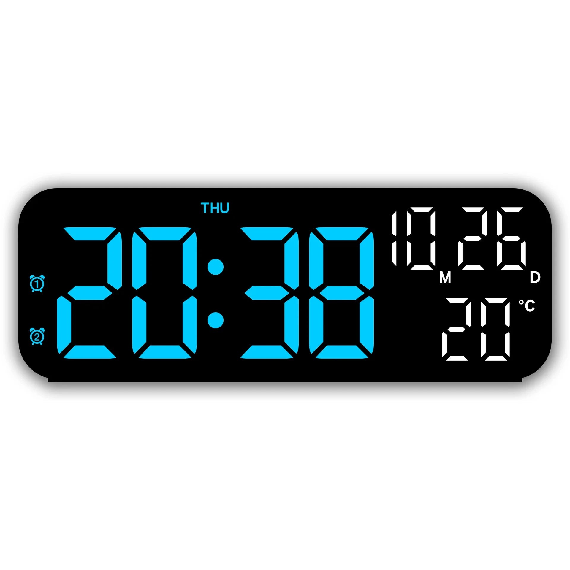 Voice Control Digital Alarm Clock with Temperature Display - Smarsty