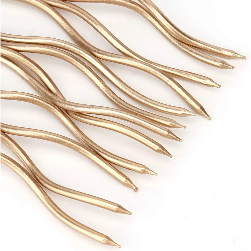 6/12/48pcs/1case Birthday Candles Spiral Cake Candles Long Thin Cake Candles For Wedding Party And Cake Decoration - Smarsty