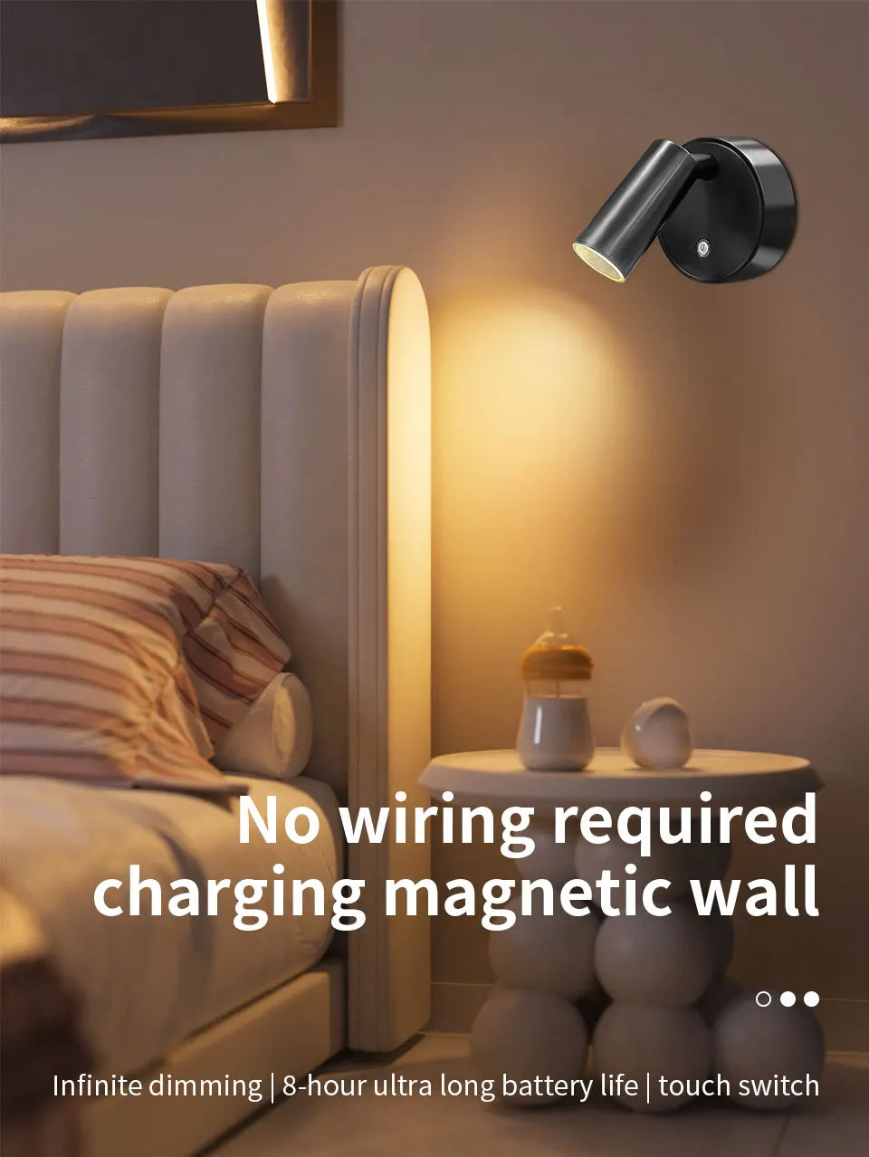 Wireless USB Rechargeable LED Magnetic Wall Light - Smarsty