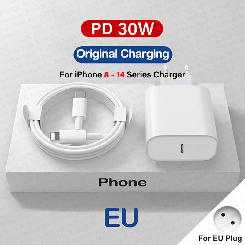 30W USB C Fast Charger For iPhone Pro Series Cable - Smarsty