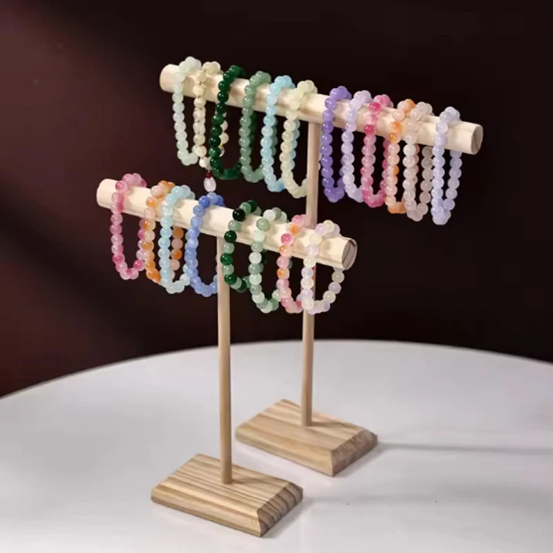 Solid Wood Jewelry Display Stand for Bracelets and Necklaces - Smarsty