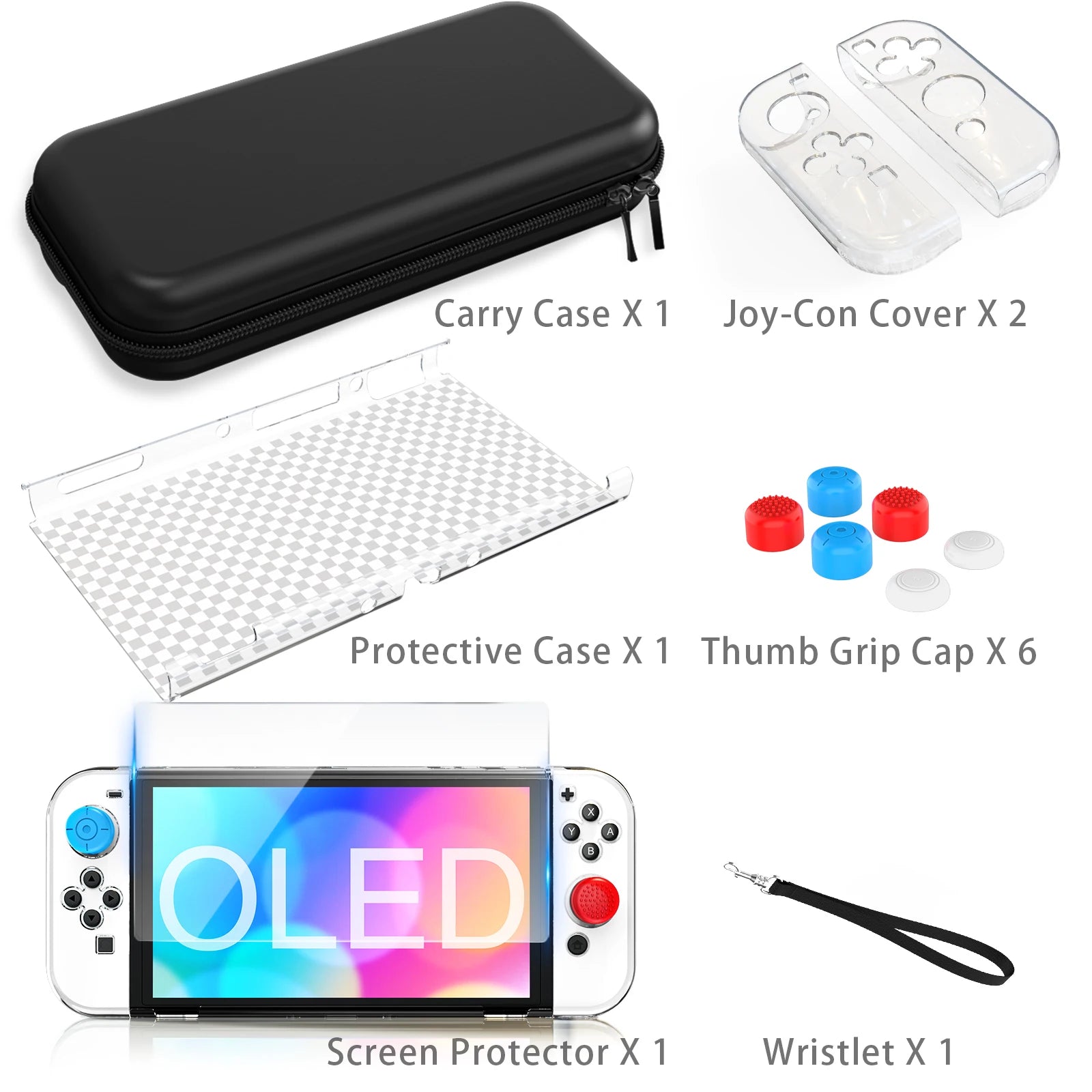 Nintendo Switch OLED Model Carrying Case 9 in 1 Kit - Smarsty