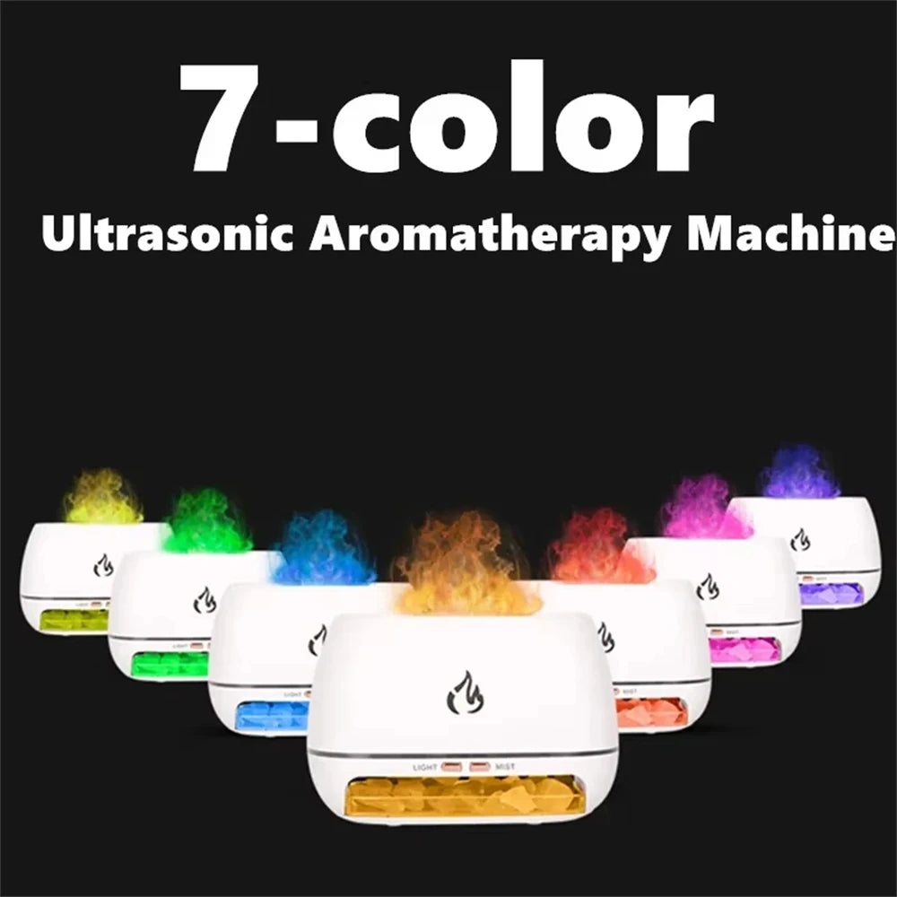 3D Flame Aroma Humidifier with Colorful Night Light - Smarsty