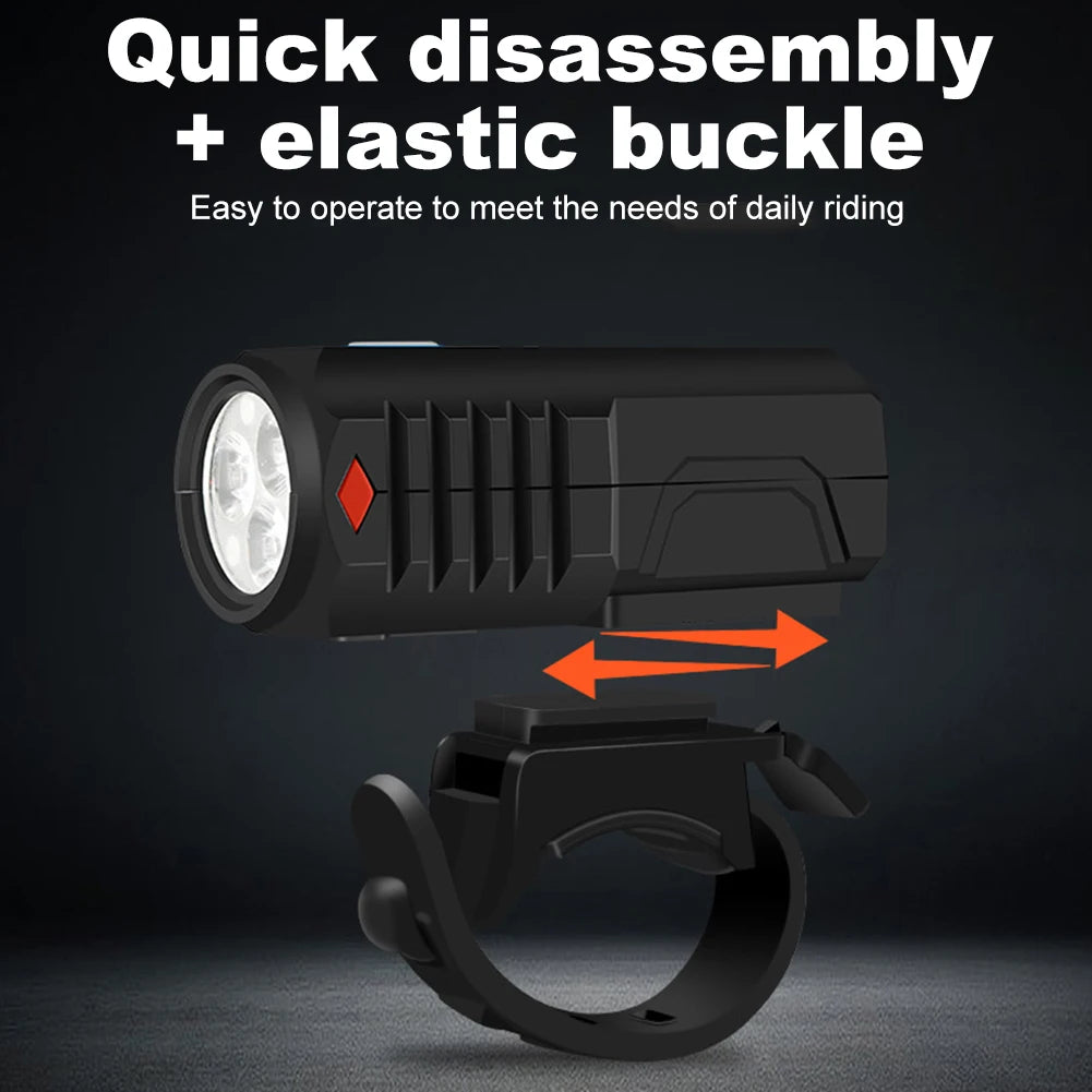 LED Cycling Front Light USB Charging Cycling Safety Front Lamp 3 Gears Bike Handlebar Flashlight Bicycle Accessories