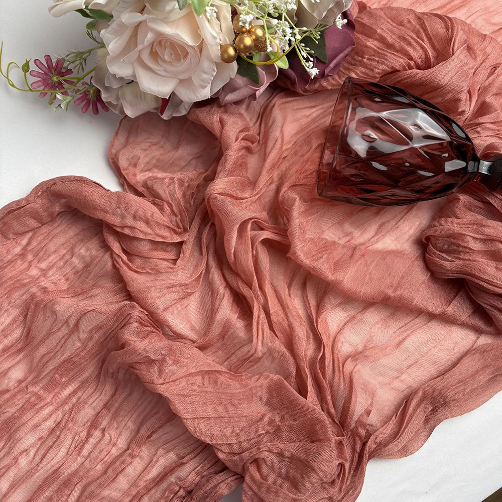 Wrinkle Gauze Table Runner for Elegant Dining Decor - Smarsty
