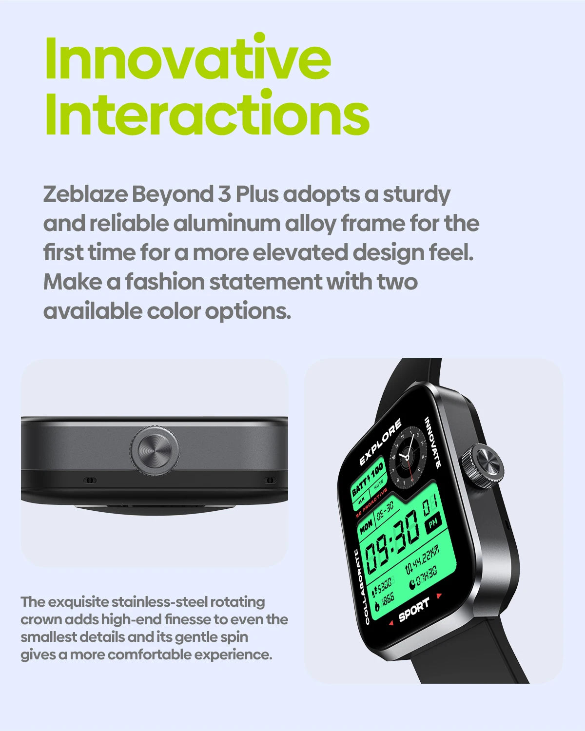 Zeblaze Beyond 3 Plus GPS Smart Watch with AMOLED Display - Smarsty