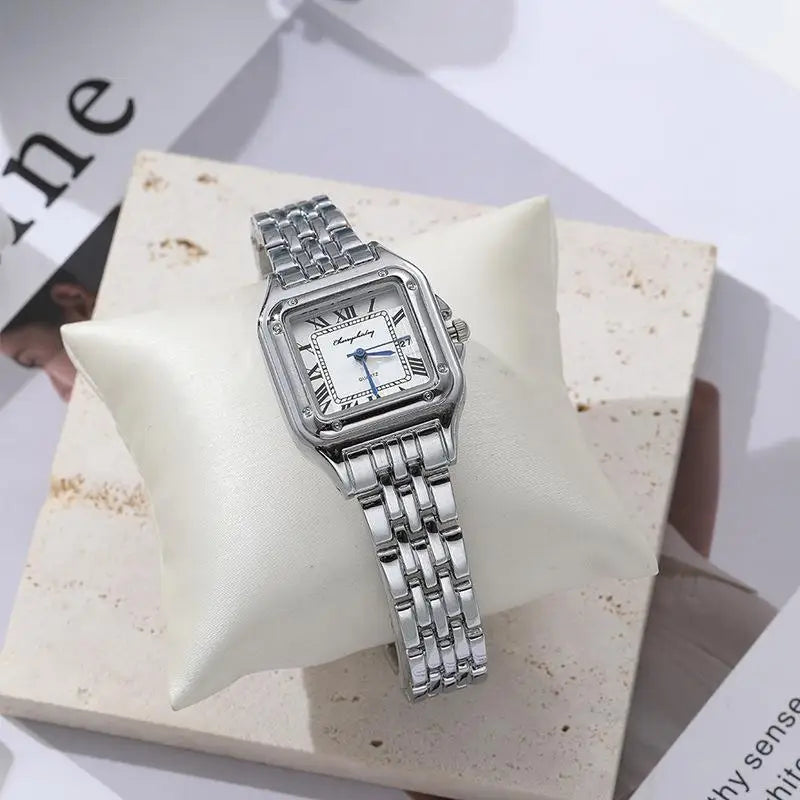 Luxury Stainless Steel Women's Quartz Watch with Calendar - Smarsty