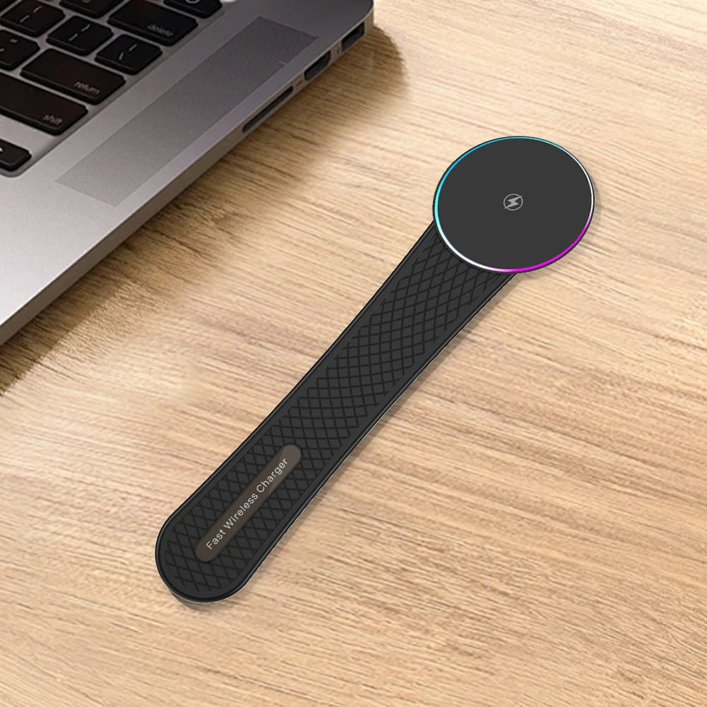 Magnetic Car Wireless Charger Phone Stand Car Phone Holder Mount RGB Light GPS Navigation Bracket for iPhone 15 14 13 12 Pro Max