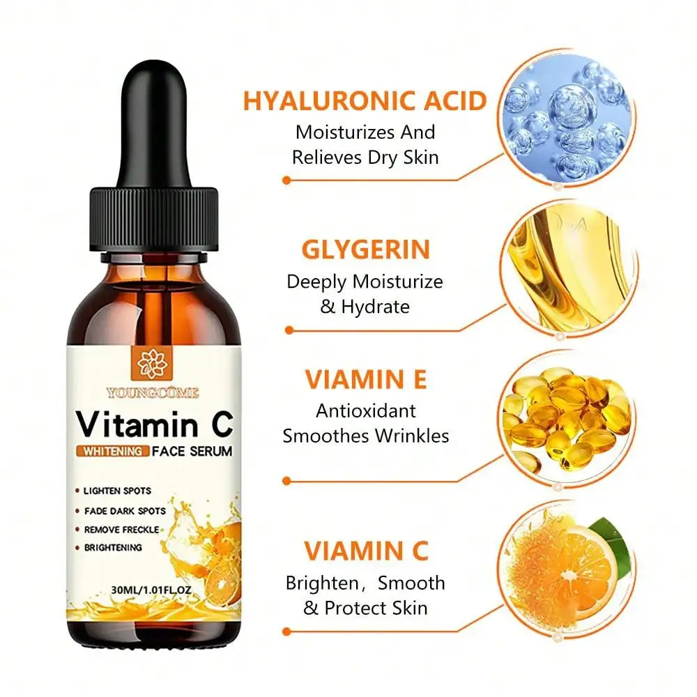 Vitamin C Facial Essence with Hyaluronic Acid for Dark Spot Removal - Smarsty