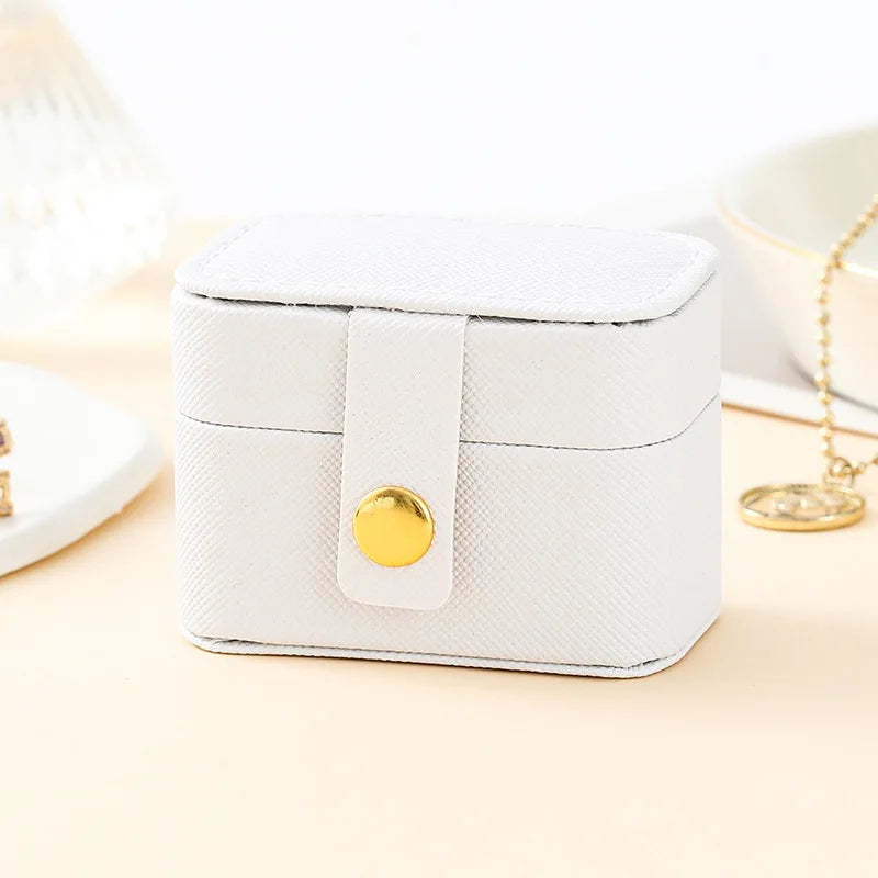 Mini Portable Leather Jewelry Storage Bag for Travel - Smarsty