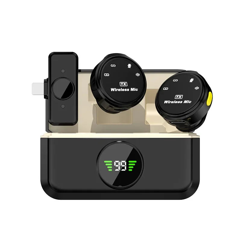 Wireless Lavalier Microphone Dual Omnidirectional for Video Recording - Smarsty