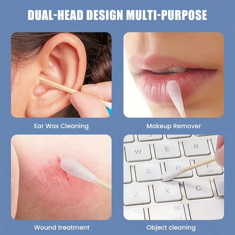 1000 Count Eco-Friendly Cotton Swabs for Makeup and Cleaning - Smarsty