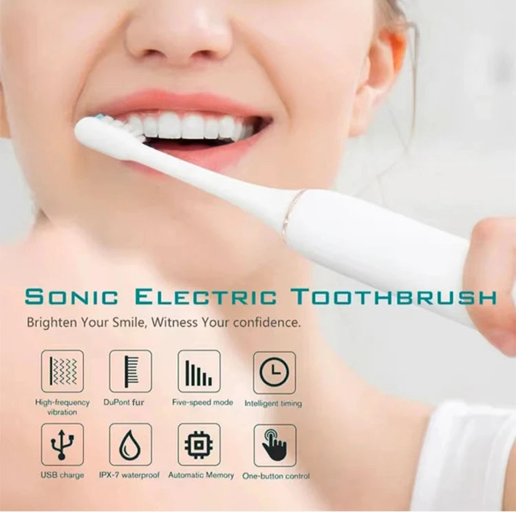 Electric Ultrasonic Toothbrush with Six Speed Modes - Smarsty