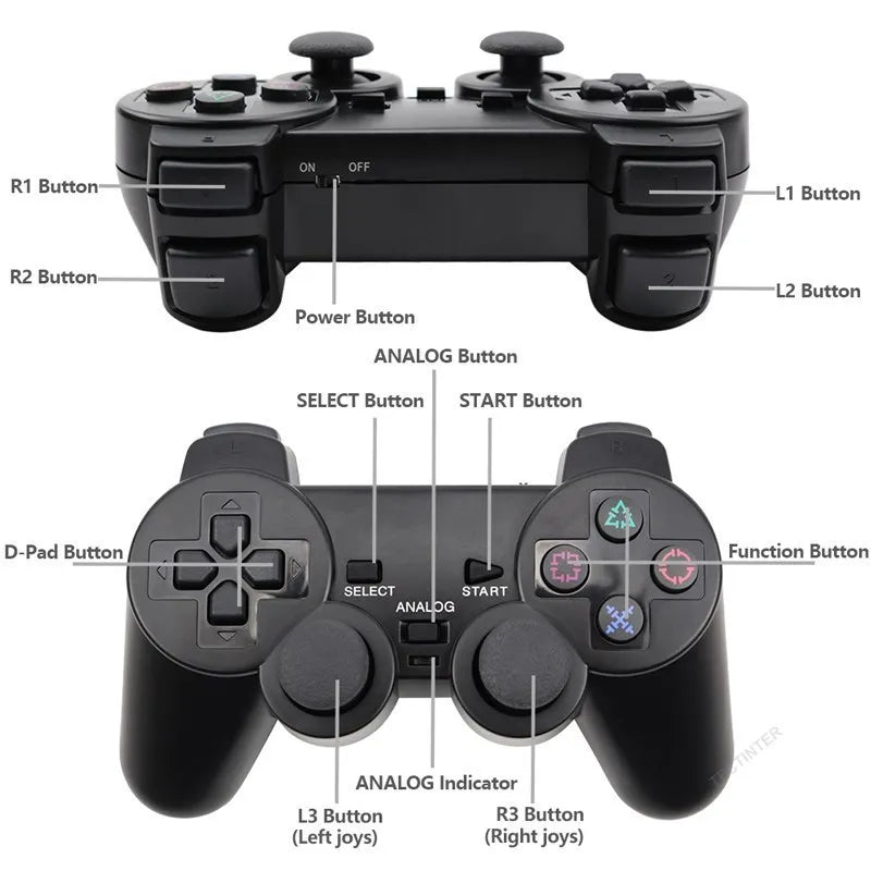 Wireless Gamepad for PlayStation 2 with Vibrating Joystick - Smarsty