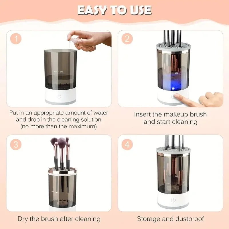 USB Portable Electric Makeup Brush Cleaner for Quick Cleaning - Smarsty