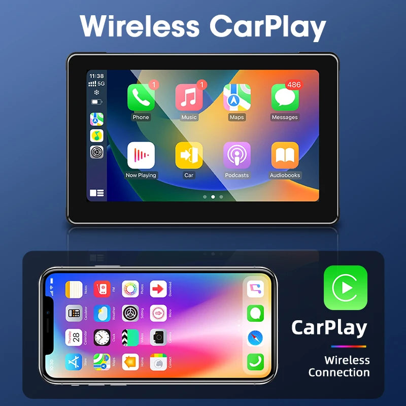 7 Inch Motorcycle GPS Navigation With Wireless CarPlay IP67 - Smarsty