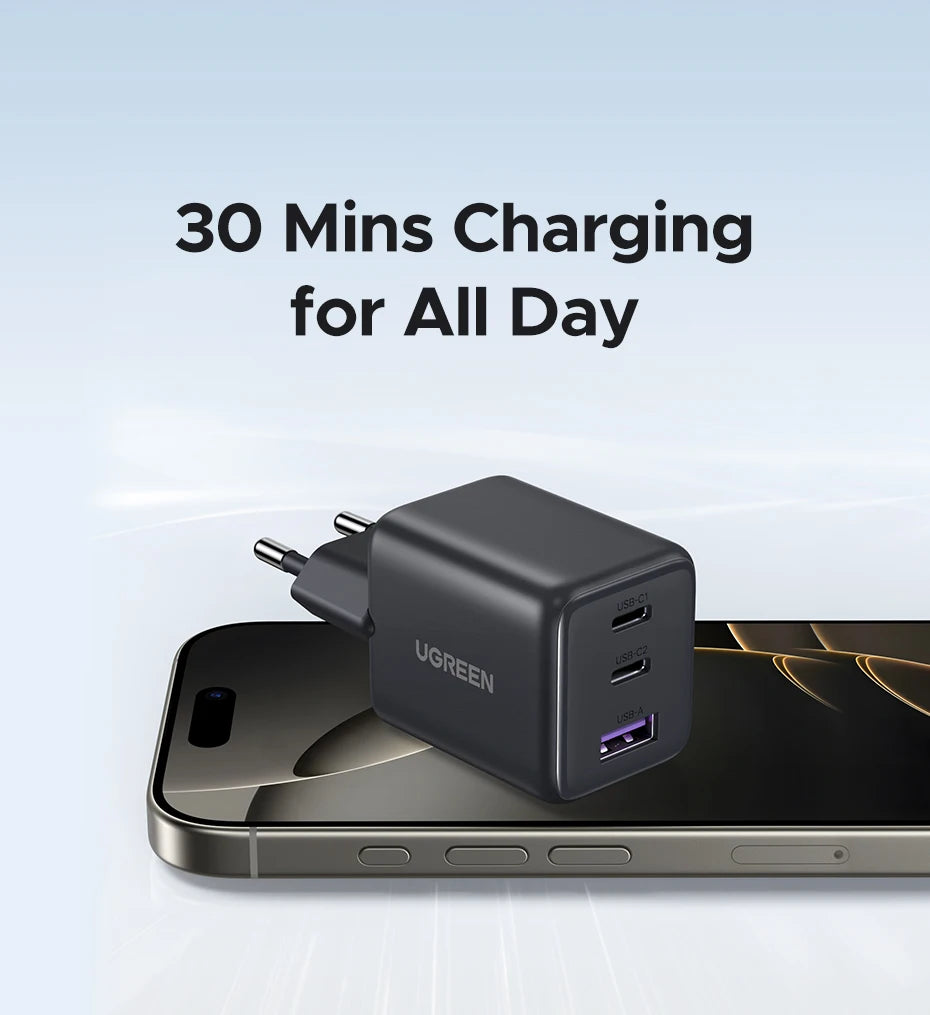 30W GaN USB C PD Fast Charger Ultra Compact PowerDelivery - Smarsty
