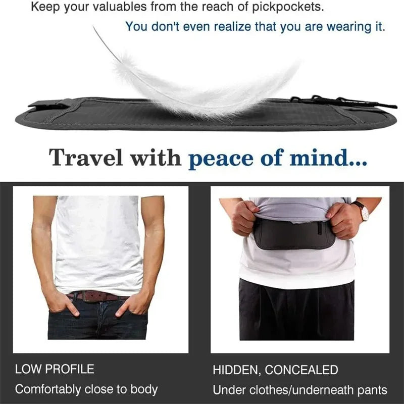 1pcWaterproof Anti-theft Invisible Running Waist Bag Multi-functional Ultra-thin Travel Cell Phone Bag For Men Women Cycling Bag - Smarsty