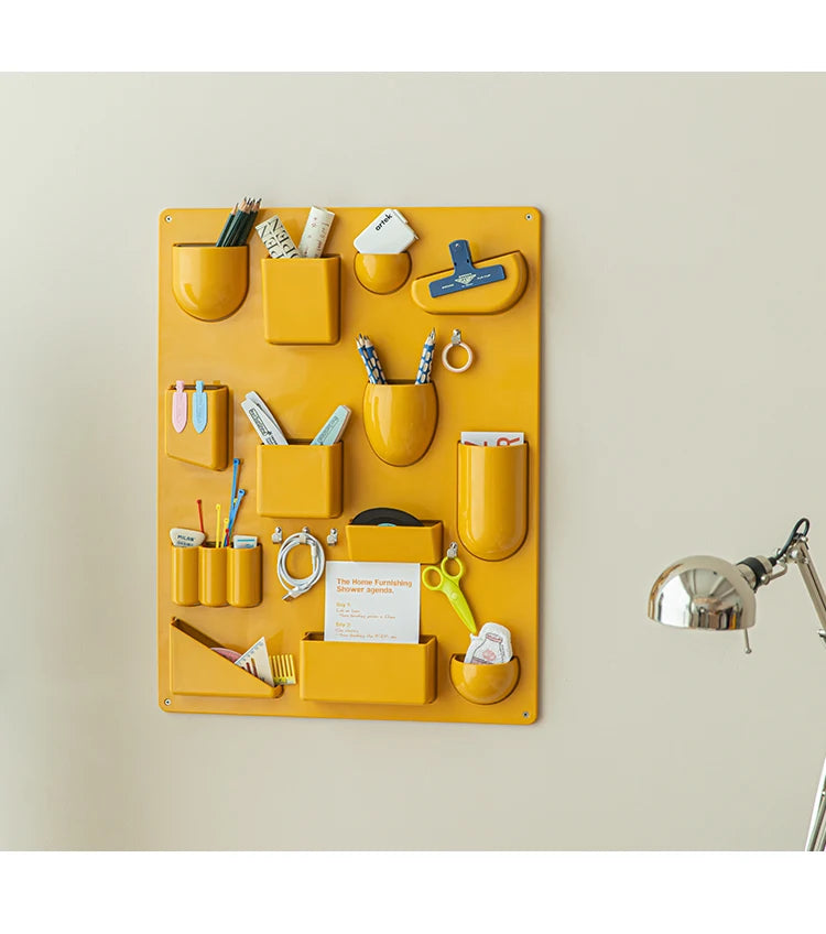 Wall-mounted Storage Rack with Hooks for Office, Kitchen and Workshop Children's Room Organizer with Adjustable Shelves by Smarsty