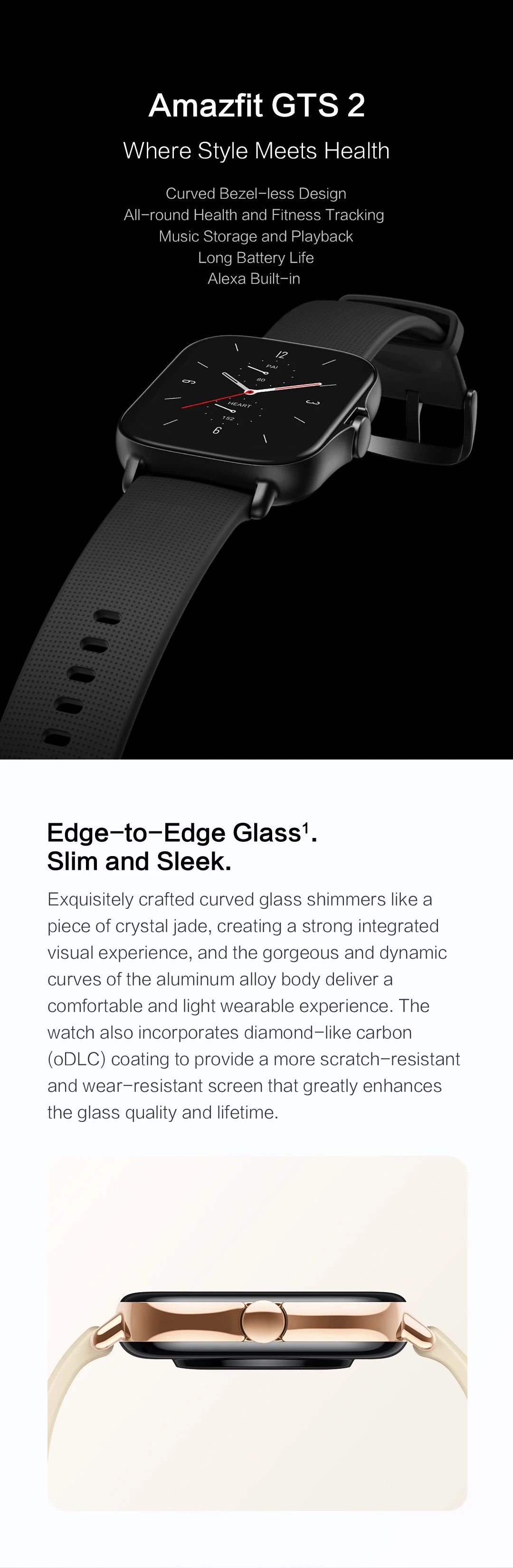 Amazfit GTS 2 Smartwatch with Health Tracking Features - Smarsty
