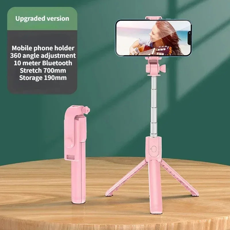 Selfie Stick Wireless Tripod Stand with Light Bluetooth Remote Extendable Tripod for iPhone Mobile Phone Tiktok Live Streaming - Smarsty