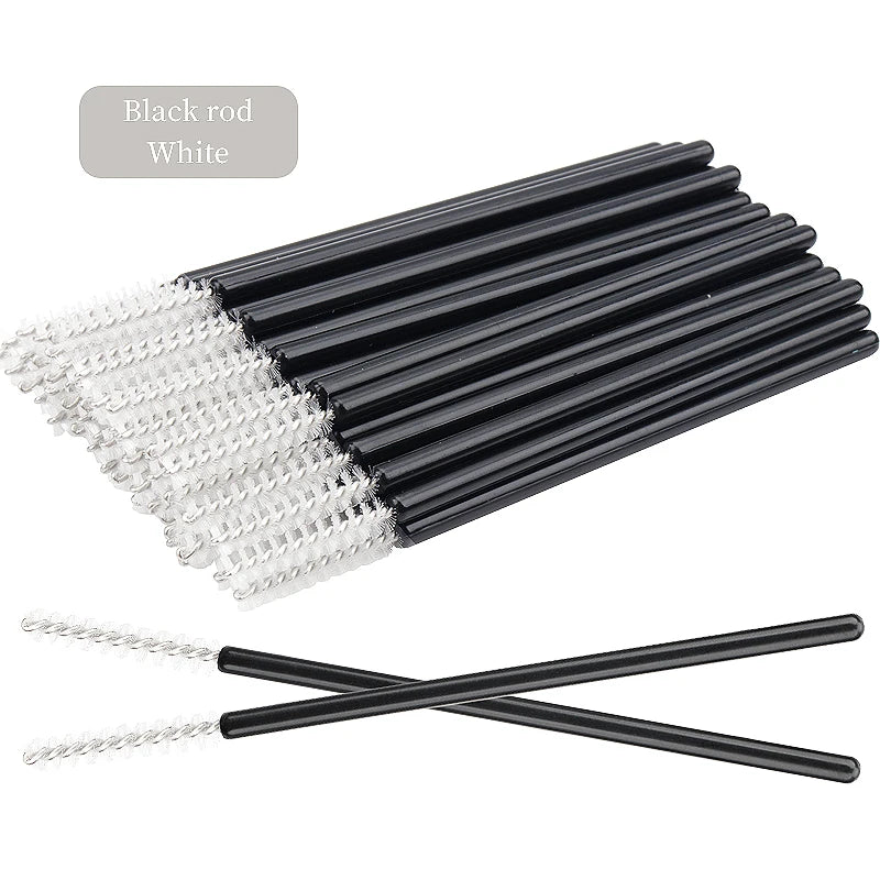 50 Pcs Disposable Eyelash Brushes with Diamond Handles - Smarsty
