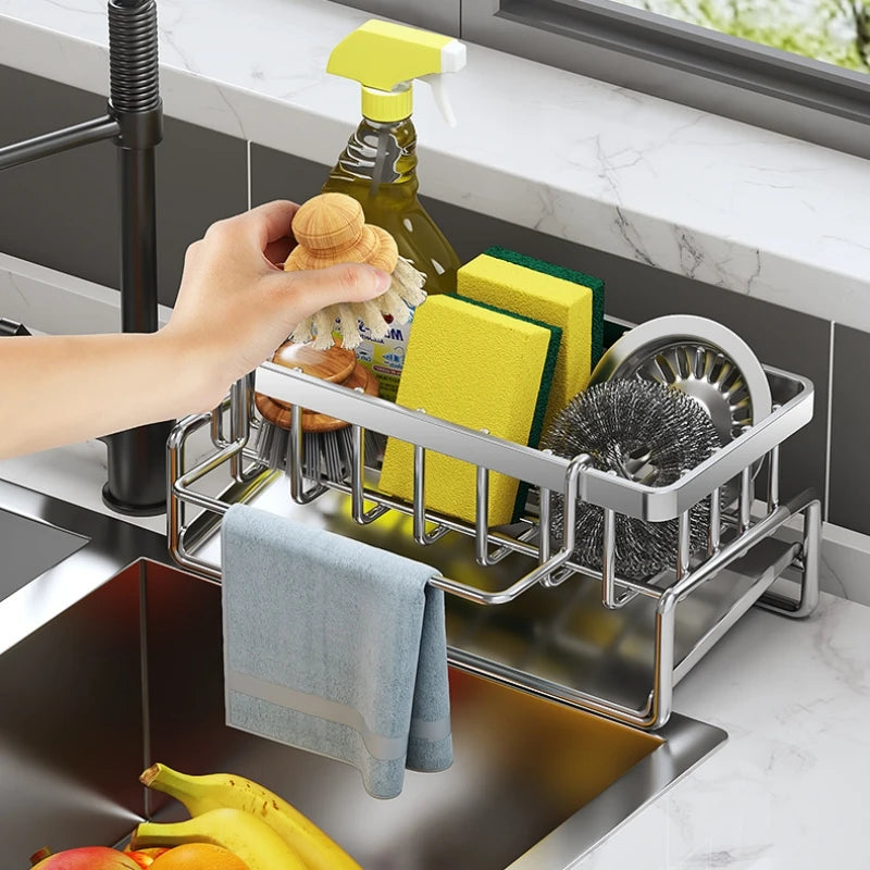 Stainless Steel Kitchen Sink Drain Rack Organizer - Smarsty