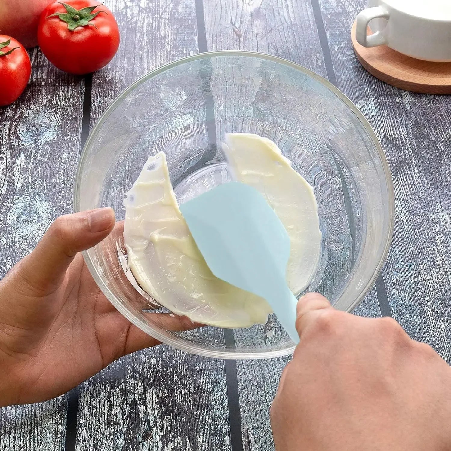 Heat Resistant Silicone Spatula Set for Baking - Smarsty