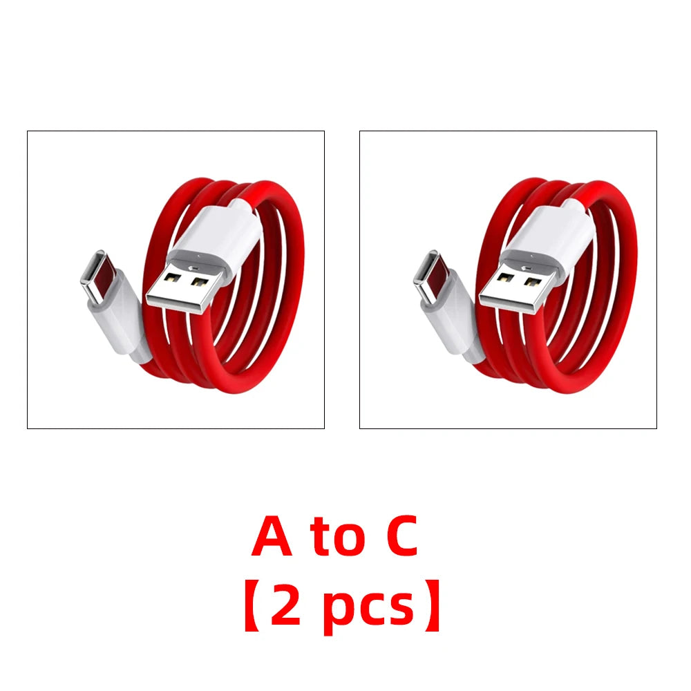 Oneplus 13 12 11 Cable Original 80W Supervooc Warp Charge Usb Type C Cable 100W Fast Charge One Plus 10T Nord CE 4 10 Ace 3 Pro - Smarsty