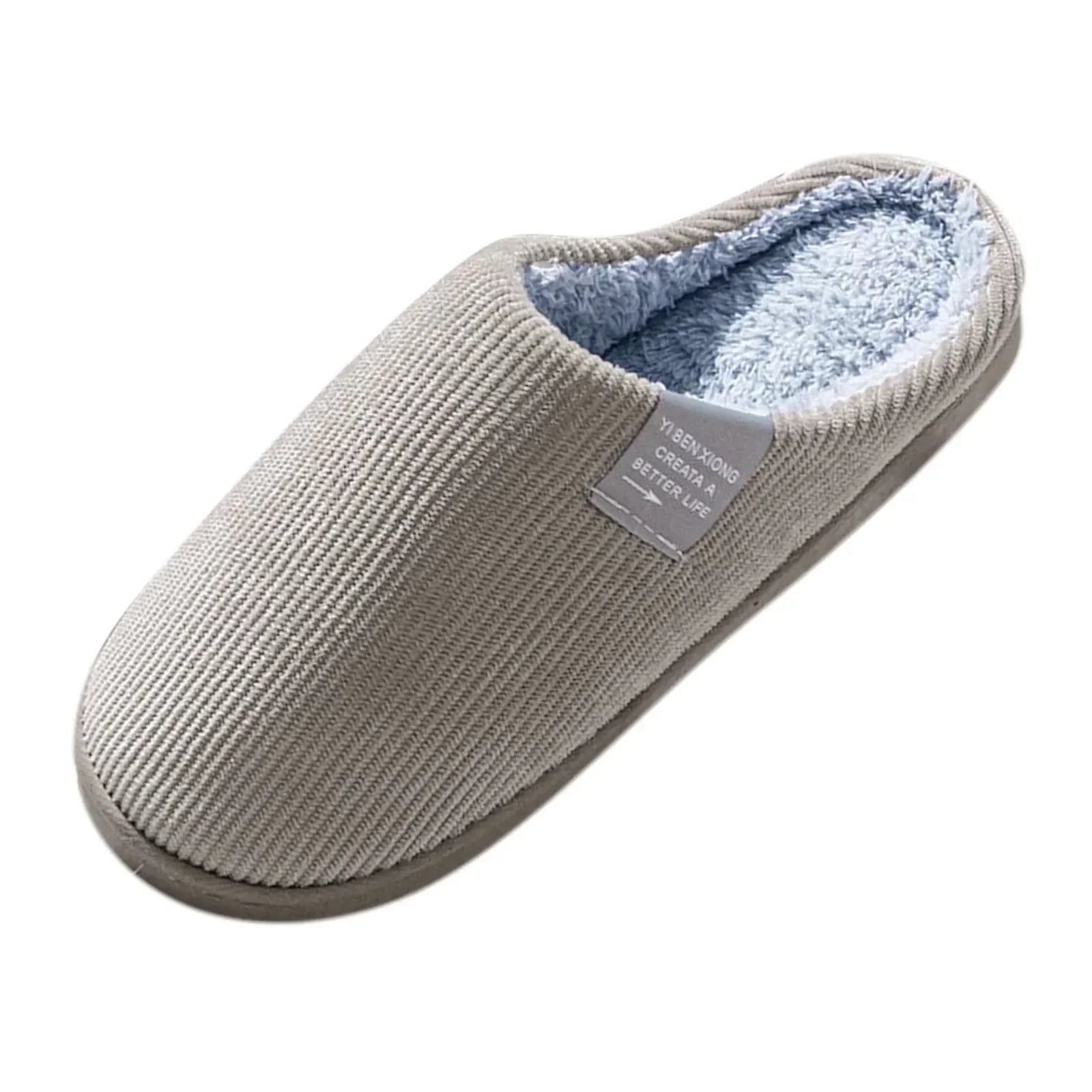 NEW Women's Men's Casual Thick Soft Bottom Home Slippers Household Plush Slippers Anti-slip Thermal Slippers Indoor Winter Flats - Smarsty