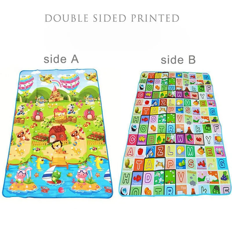 Baby Play Mat Doubel Sided Animals Kids Rug Educational Toys for Children Soft Floor Toddler Crawling Carpet Game Activity Gym by Smarsty