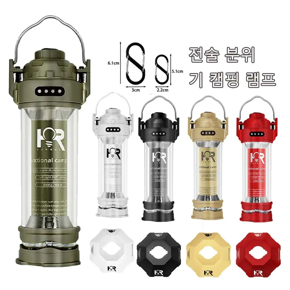 Camping Lamp Portable Tent Lantern Lamp USB Charging Lamps Outdoor Camping Emergency Lamp Flashlight Hiking for CARGO by Smarsty