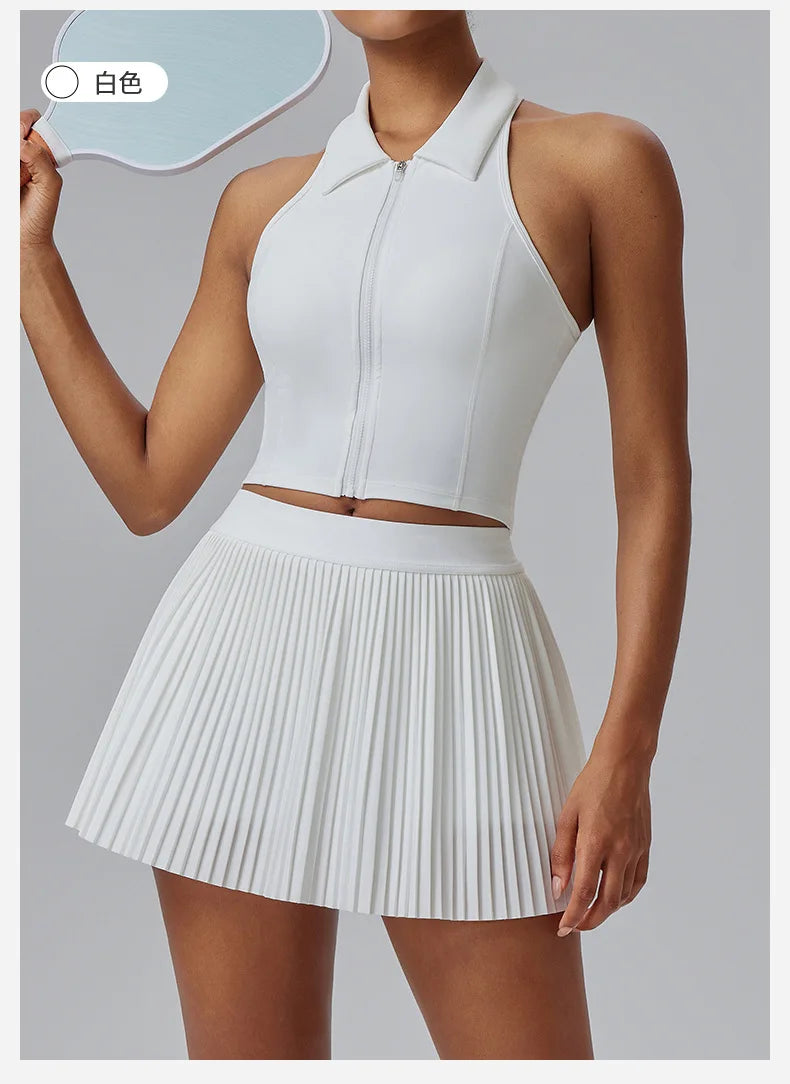 Floral Discount Sports Skirt for Women Quick-drying Badminton Tennis Trousers Skirt Fitness Half-body Pleated Skirt Shorts - Smarsty