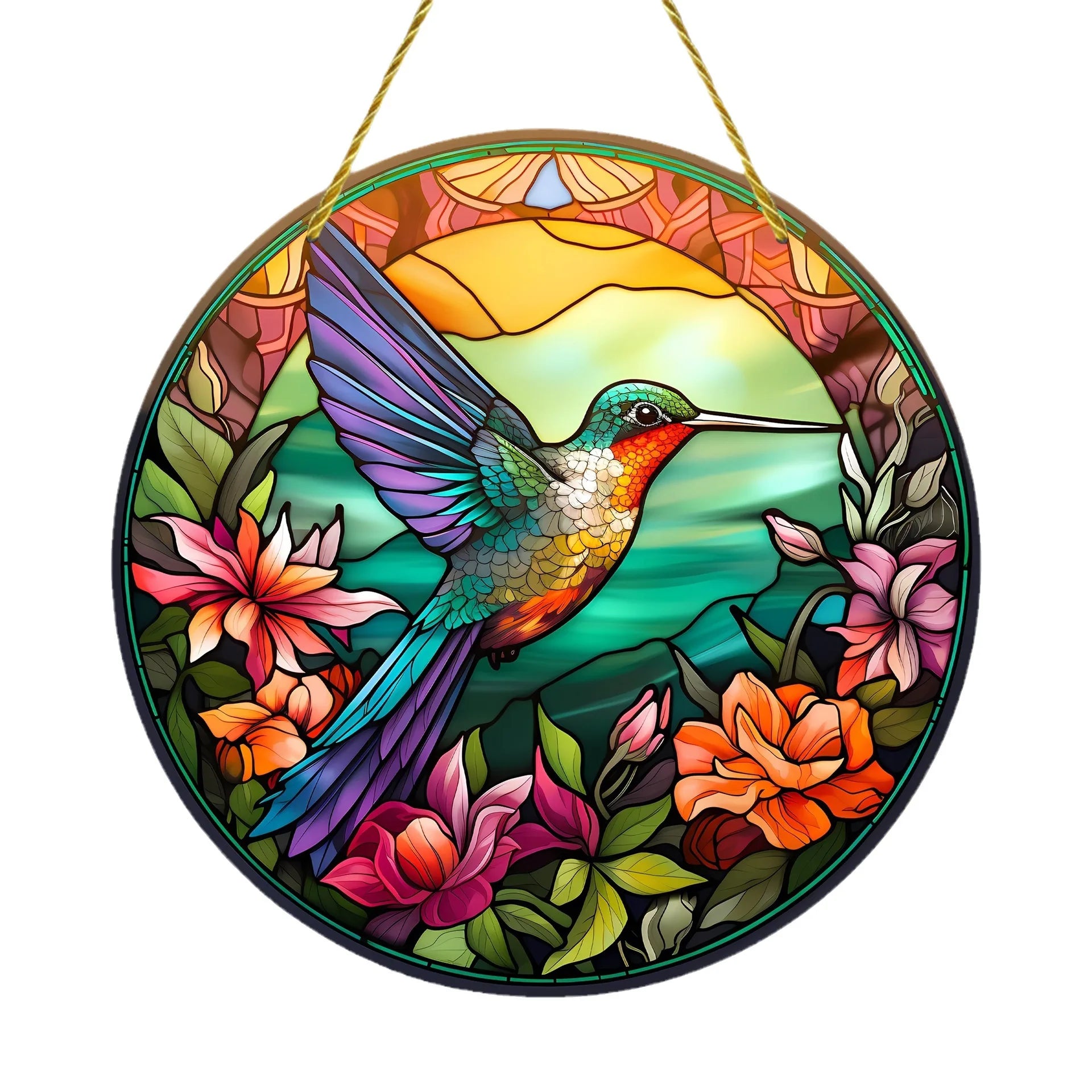 Hummingbird Acrylic Suncatcher for Vibrant Home Decor - Smarsty