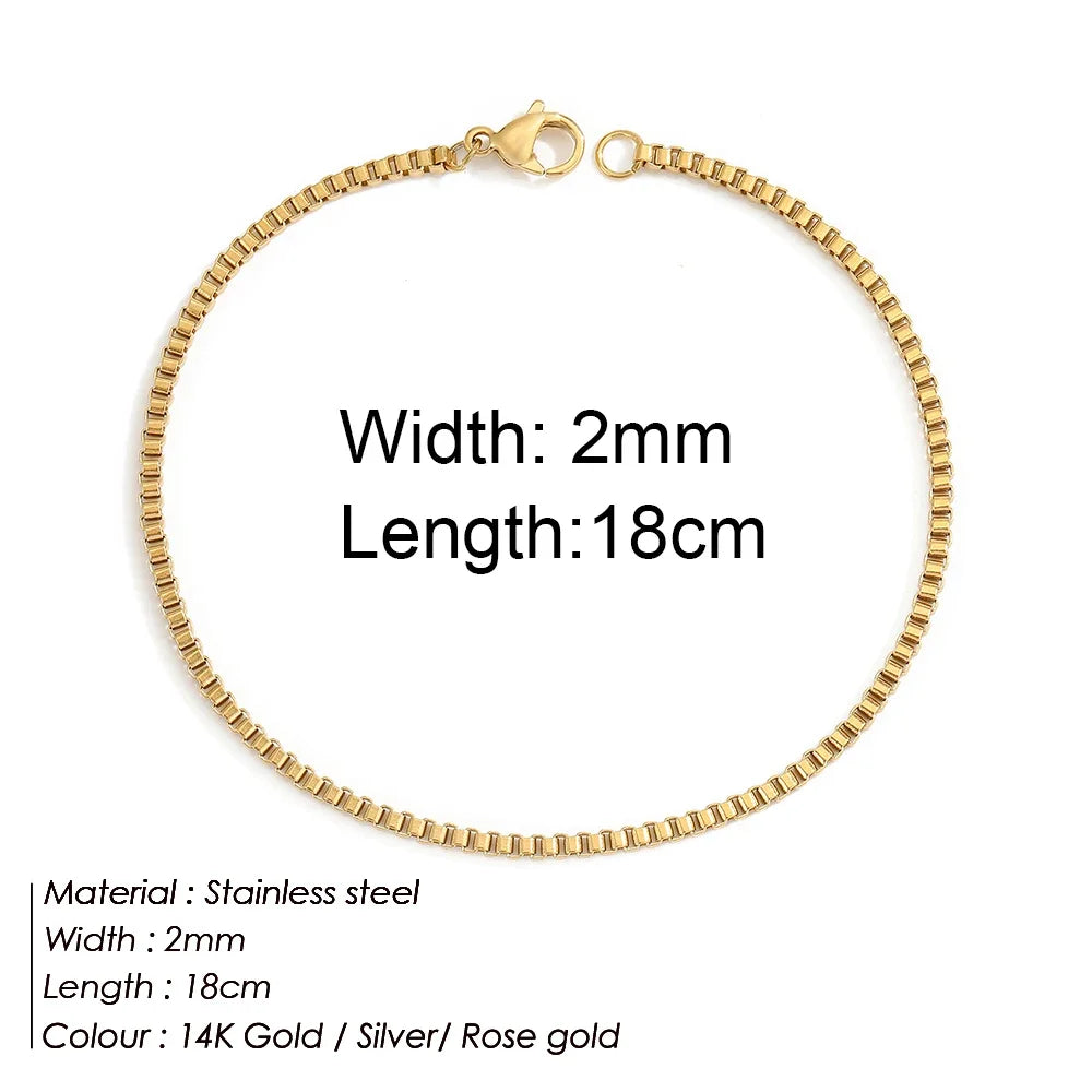 Gold Stainless Steel Twist Chain Bracelet for Women - Smarsty