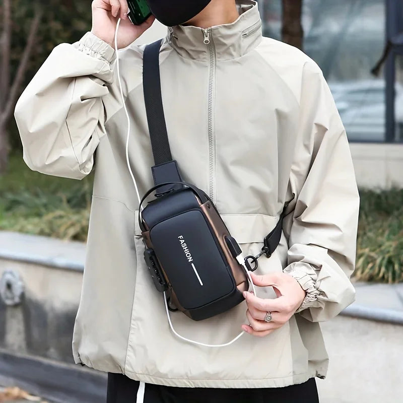 Durable Oxford Sling Bag With Crossbody Phone Pocket - Smarsty