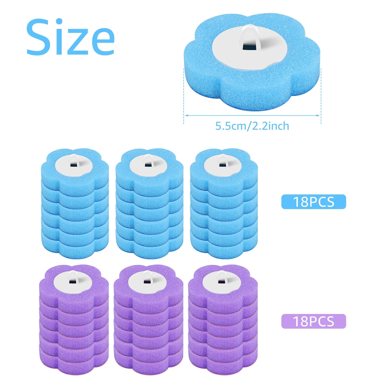 18/36Pcs Toilet Brush With Disposable Replacement Head Kits Upgrade Long Handle Bathroom Cleaning Brush For Home Wc Accessories - Smarsty