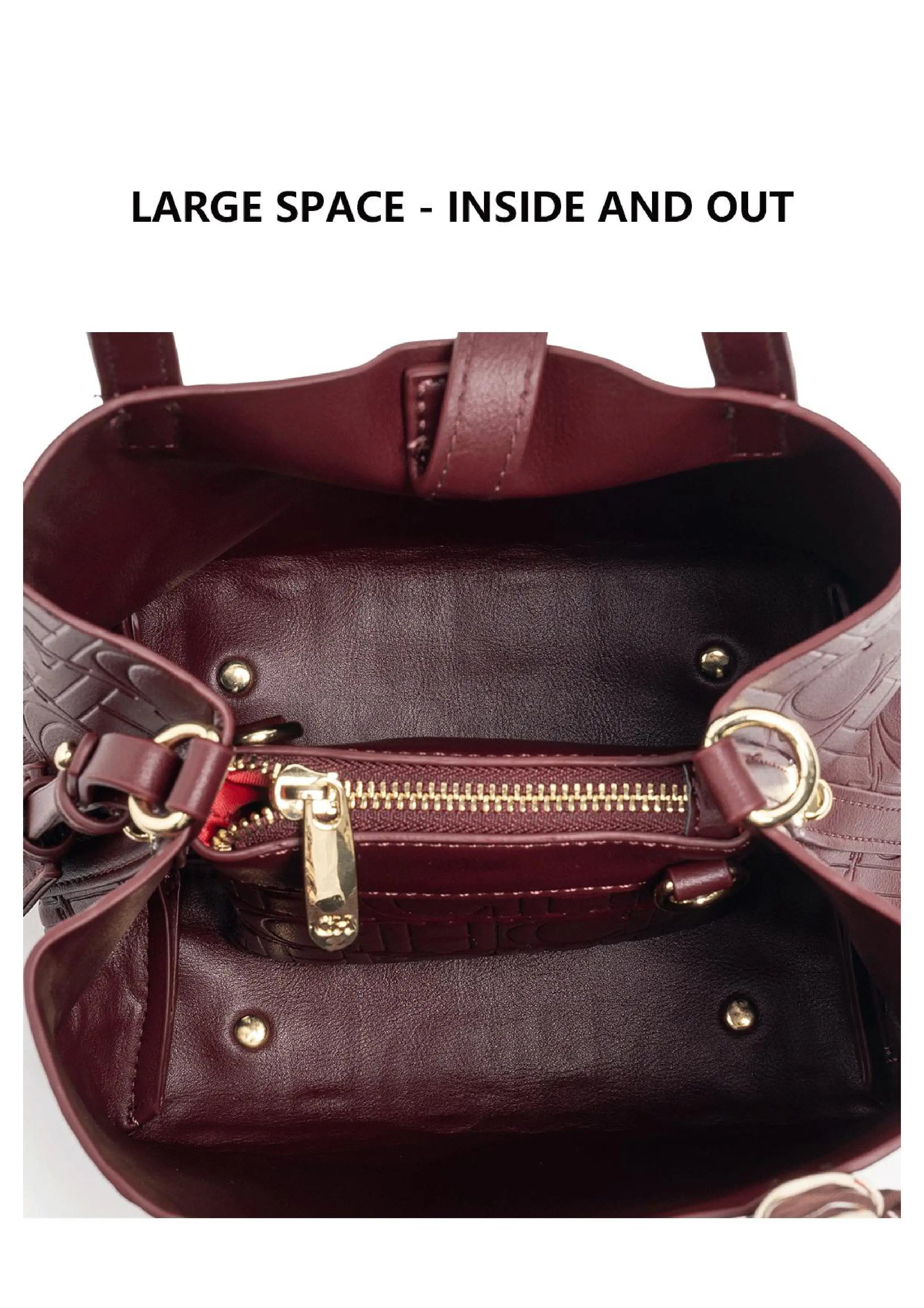 Large Capacity Handbag With Lock Design Luxury Crossbody - Smarsty