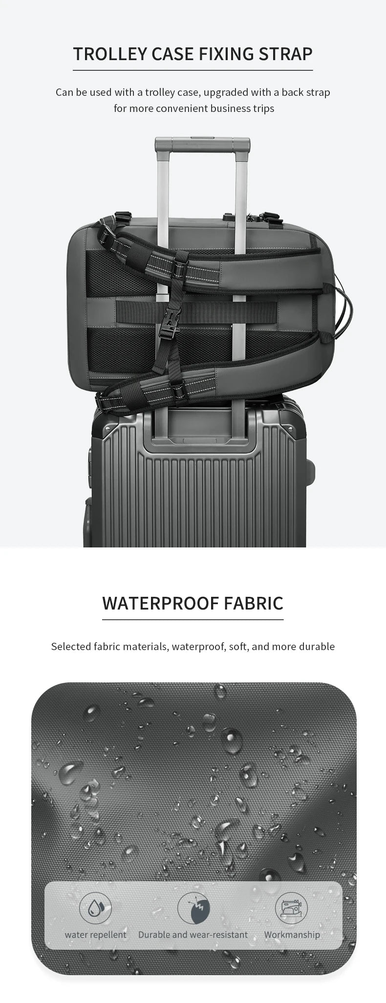Men Travel Backpack vacuum compression 17 inch Laptop Backpack Business Large Capacity school Backpack Expanded Hiking backpack - Smarsty