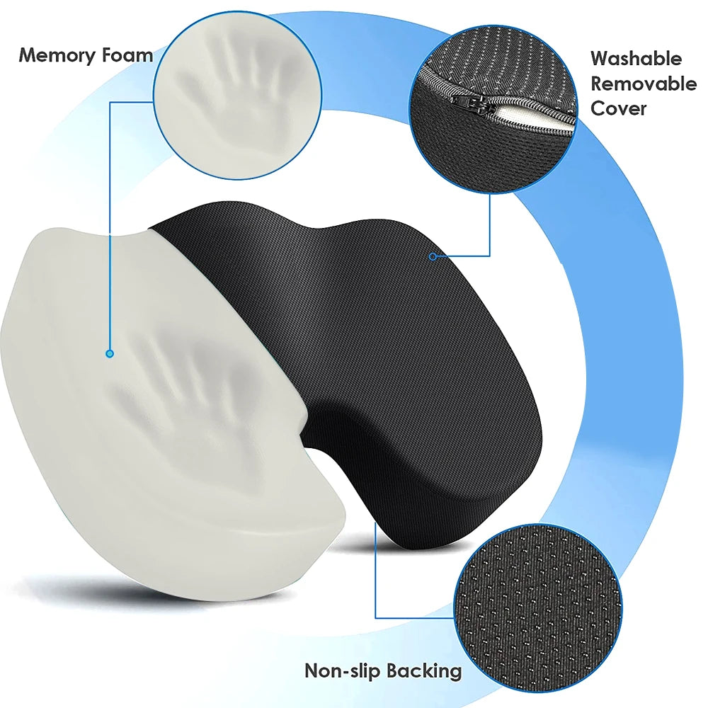 Memory Foam Seat Cushion for Tailbone Pain Relief - Smarsty