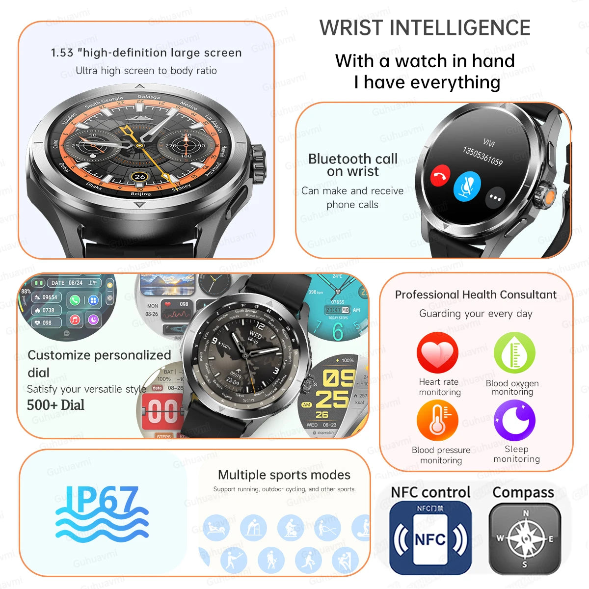 Xiaomi S4 Ultra Smart Watch With GPS Waterproof Sports Features - Smarsty