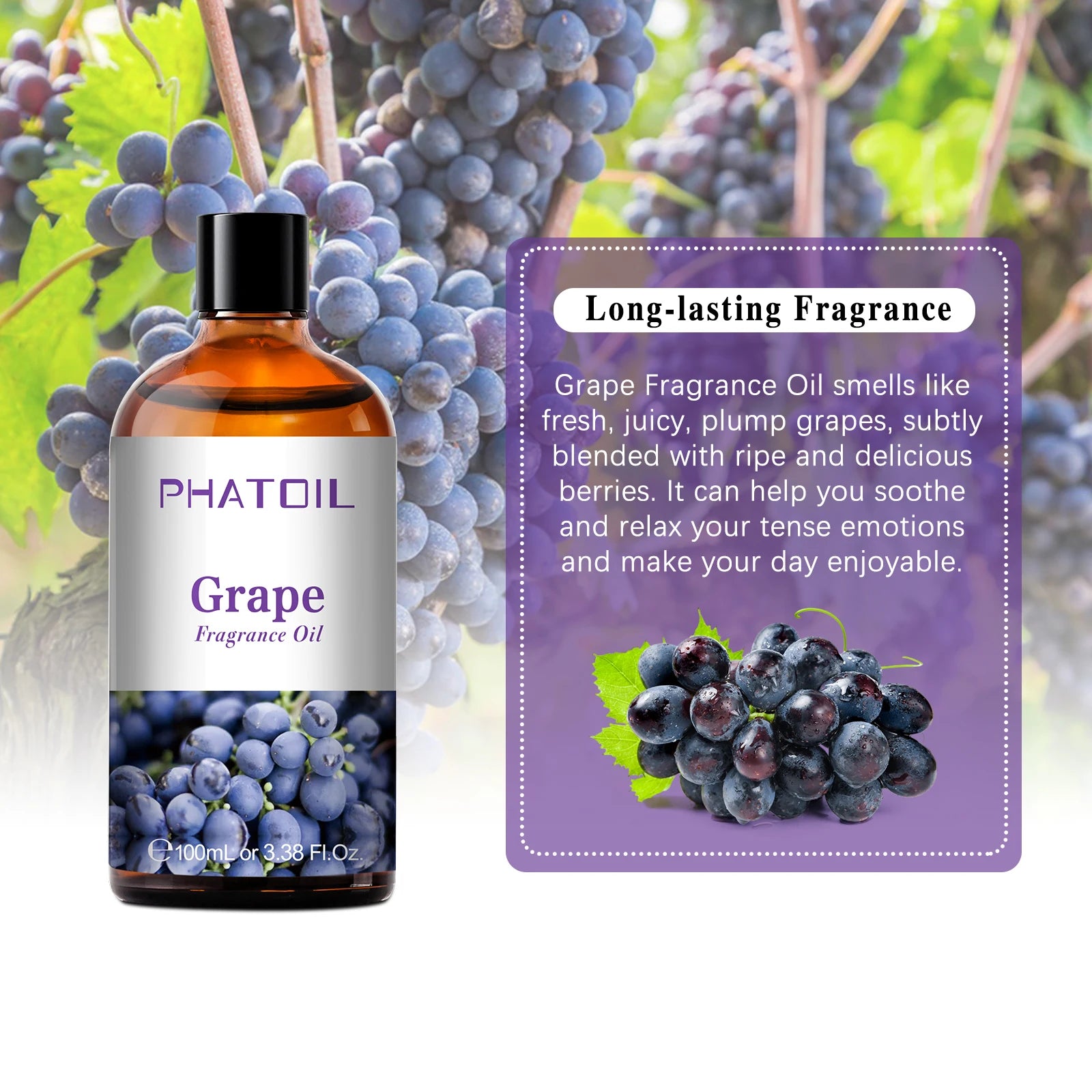 PHATOIL 100ml Aromatherapy Fragrance Oil Pure Essential Oils - Smarsty