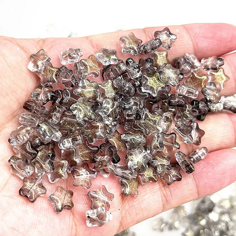 8mm Star Matte Glass Beads for Jewelry Making - Smarsty