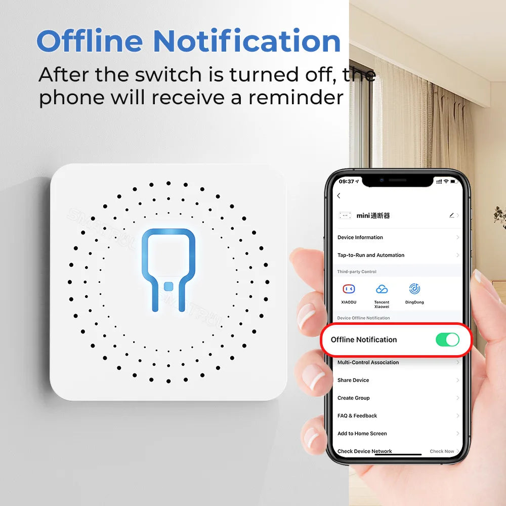 Tuya Zigbee WiFi Mini Smart Switch With Power Monitoring - Smarsty