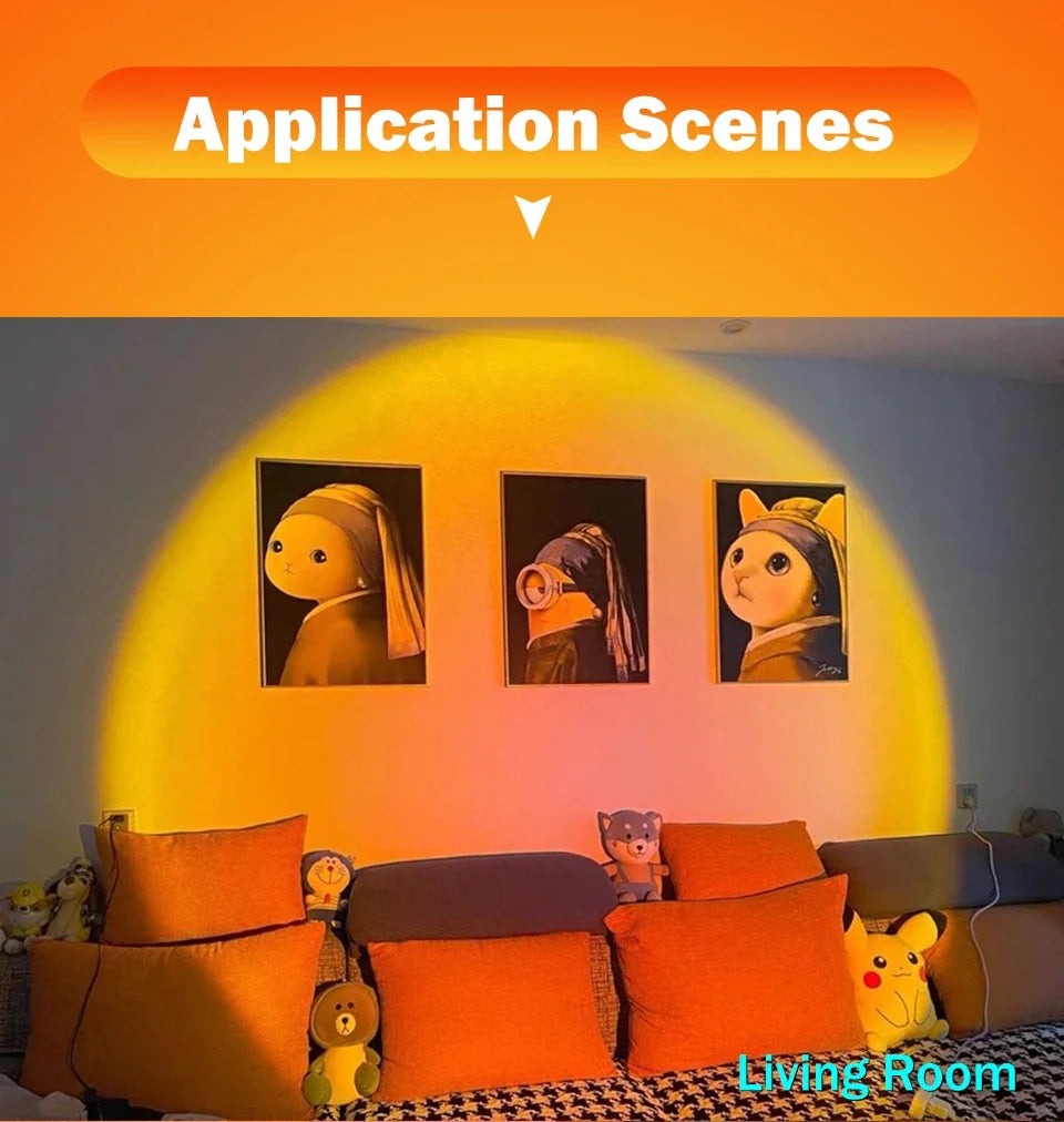 USB Sunset Light Projector for Stunning Bedroom Decor - Smarsty