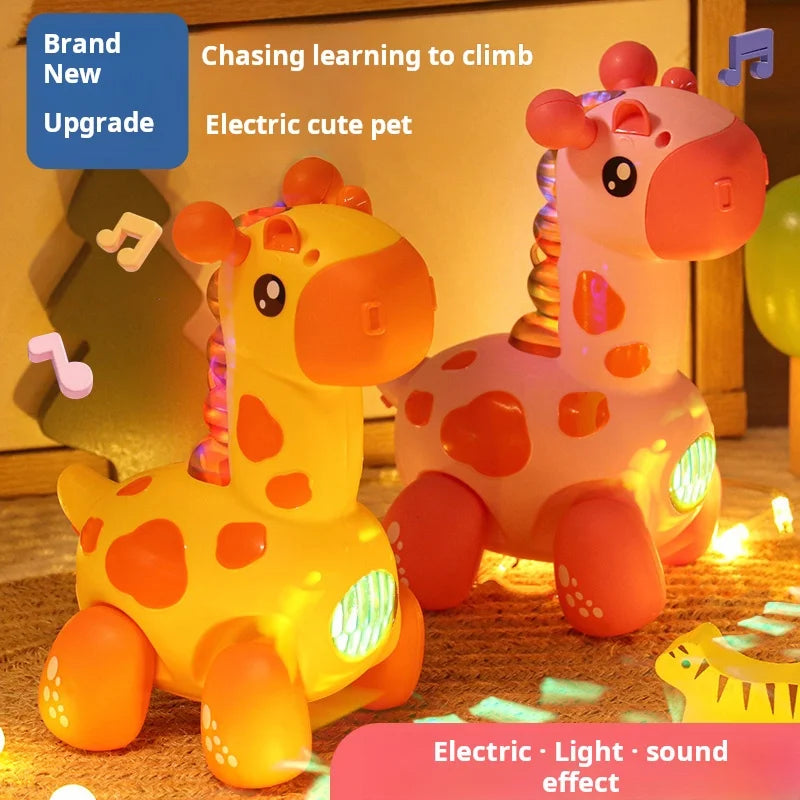 Children's Giraffe Toy Light-Up Musical Dancing Toy Adorable Pet Gift For Kids Cute Birthday Present